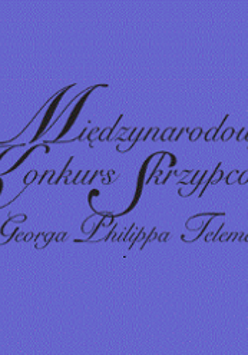 Competition poster: the name of the event on blue background.