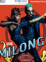 Poster: photo of a dancing pair and information about the event.