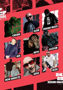 Poster with information about the event and small photos of performers.