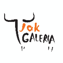 Black and orange inscription - the name of the gallery