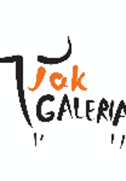 Black and orange inscription - the name of the gallery