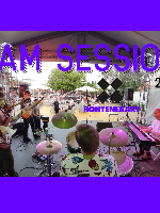 Event poster - music band performing on stage