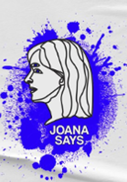 Poster of the cycle: black and white drawing of a woman's head in profile, blue spot as a background