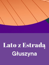 Orange and violet poster - in the middle the title of the series.