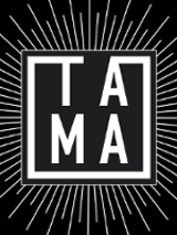 Black and white logo of Tama Club