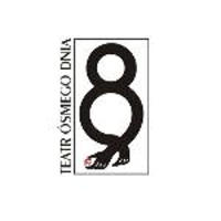 Black and white logo of the Theatre: the name of the theatre and number 8 with hands.