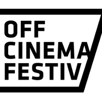 The black lettering on the white background - the name of the Festival in a black frame