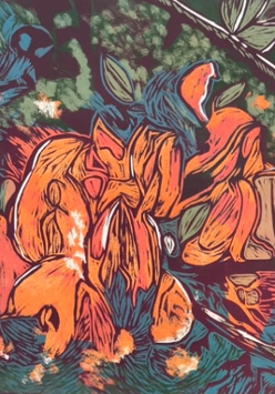 Graphics promoting the exhibition