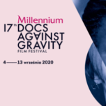 A part of the poster of the Festival: name of the Fstival on light pink background