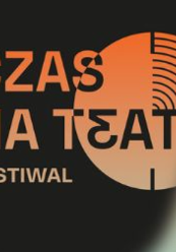 Festival poster: black and orange festival title.