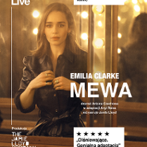 Event poster - photo of Emilia Clarke in front of the mirror and information about the event.