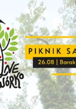 Event poster with information of it and with a drawing of a tree.