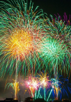 Photo of colourful fireworks.