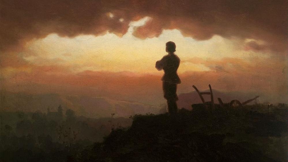 photo of Artur Grottger, "Modlitwa wieczorna" ("Evening Prayer"), holdings of the National Museum of Kraków, photograph from the press