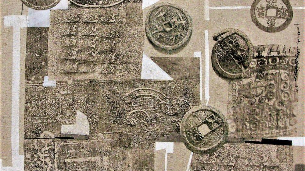 The photo shows one of works presented at the exhibition - grafika artykułu