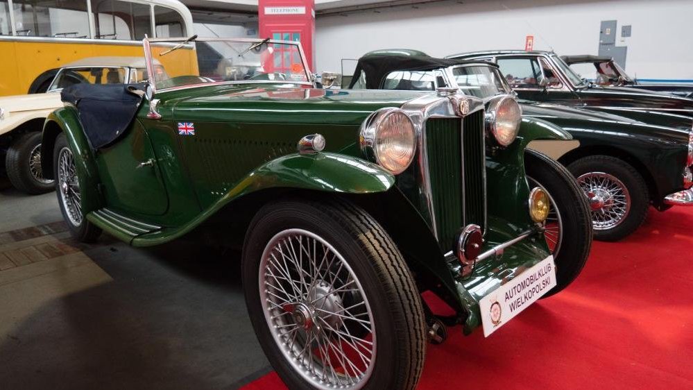 Green old car - the exhibit from the car collection