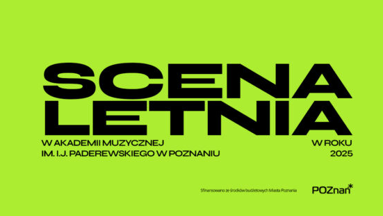 Poster - the name of the concert series on light green background.