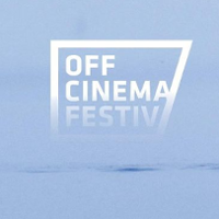 Festival logo in blue and white colours.