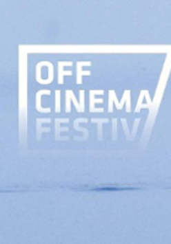 Festival logo in blue and white colours.