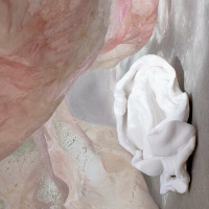 An abstract picture in white and pastel colours