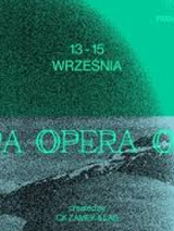 Poster: information about the event on green background.