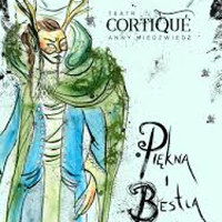 Performance poster: drawing of a lady in a mask on face and information about the event.