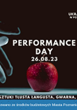 Event poster - photo of an apple and hands approaching to it. In the middle - the title and date of the event.