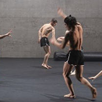 Photo from the performance - dancers in various dance poses.