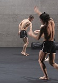 Photo from the performance - dancers in various dance poses.