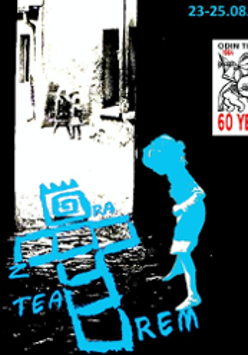 Poster of Backyard Theatre Festival with information about it.