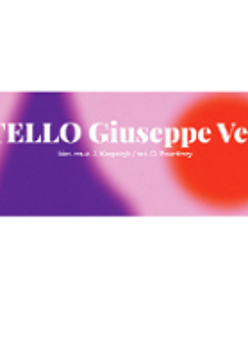 Performance poster - title of the opera and composer's name on red, pink and violet background.