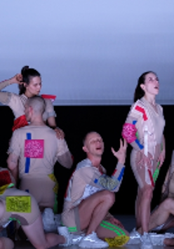 Photo from the performance - dancers in various poses.