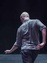 Photo from the performance - a dancer on stage