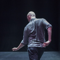 Photo from the performance - a dancer on stage