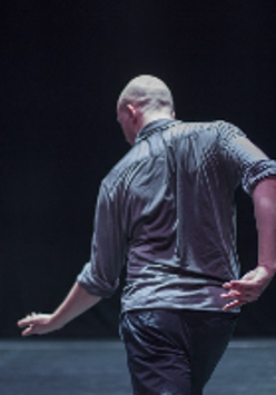 Photo from the performance - a dancer on stage
