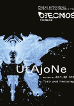 Event poster: blueprint of a dragonfly and information about the performance.