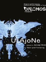 Poster with information about the event and a graphic resembling a butterfly. Light blue, white and black colours.