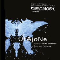 Poster with information about the event and a graphic resembling a butterfly. Light blue, white and black colours.