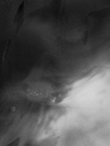 Dark and light streaks form the shape of water