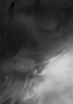 Dark and light streaks form the shape of water