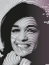 Black and white photo of Ewa Demarczyk