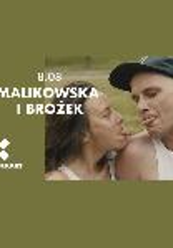 On the right a small pictur of young man and woman looking at each other with outstretched tongues. Green backgrounf with white lettering.