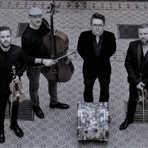 Balck and white photo of the artists