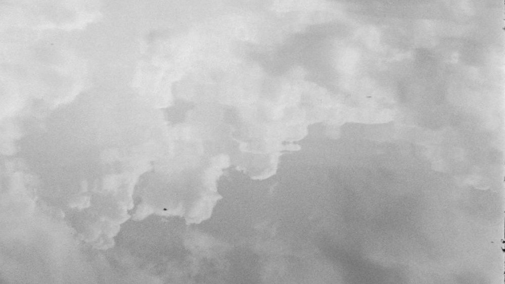 Black and white picture of clouds.