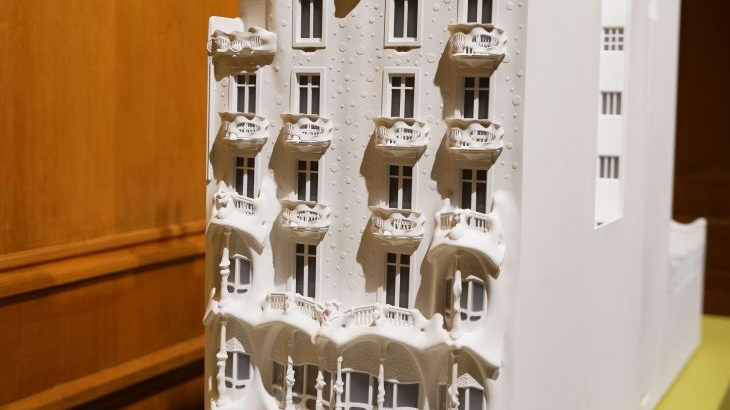A model of one of the buildings designed by Gaudi