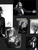 Event poster - a few black and white photos of Piotr Rubik