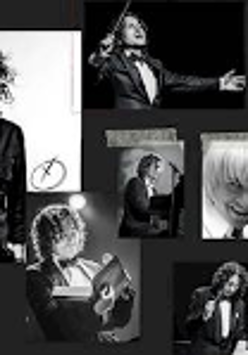 Event poster - a few black and white photos of Piotr Rubik