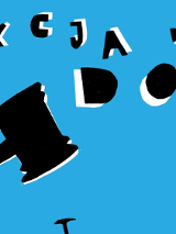 Black lettering and a picture of an auctioneer's gavel on blue background.