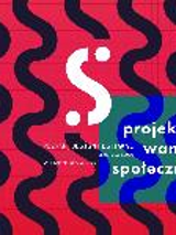 Black waves on red background. In the middle a S-shaped fragment of a wave. In the right down corner lettering in Polish.