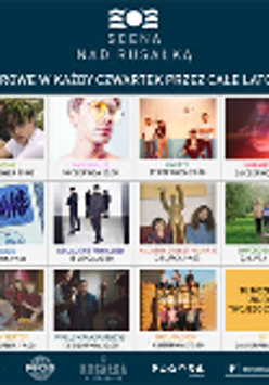 Pictures of performers and concert dates. At the top an inscription: Scena nad Rusałką.